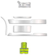 Front Panel Stripes Chrome Trim Set for Driver Side (5L, 6L, 7L, 8L, 9L)  2004-2017 Volvo VNL