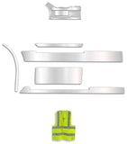 Front Panel Stripes Chrome Trim Set for Driver Side (5L, 6L, 7L, 8L, 9L)  2004-2017 Volvo VNL