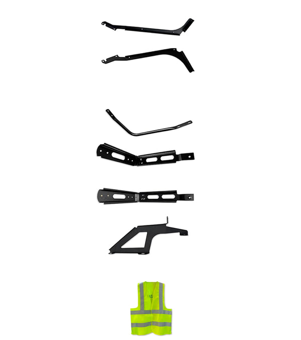 Upper & Lower Wind Cab Fairing Support Brackets Set 1L 2L 3L 4L 5L 6L Driver 2018-2024 Volvo VNL