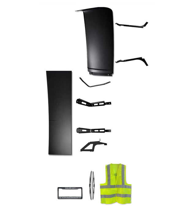 Upper and Lower Wind Cab Cabin Fairing w/Brackets Set Driver 2018-2024 Volvo VNL