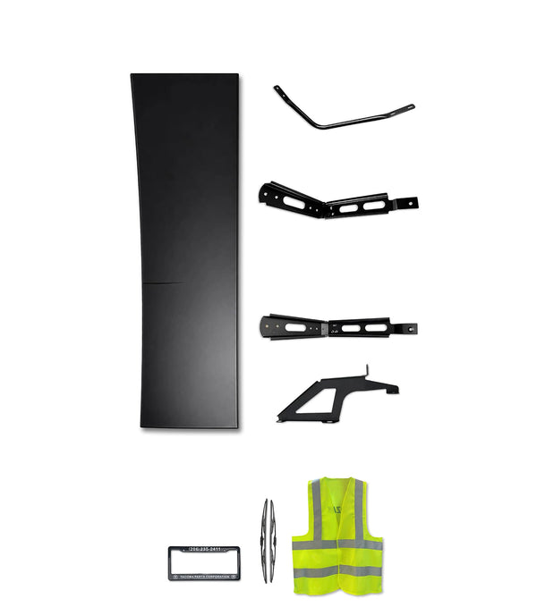 Lower Wind Cab Cabin Fairing w/Brackets Set Driver 2018-2024 Volvo VNL