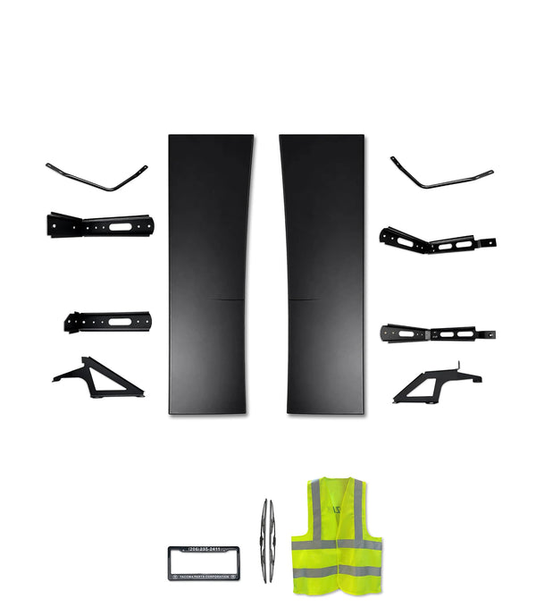 Lower Wind Cab Cabin Fairings w/Brackets Set Passenger and Driver 2018-2024 Volvo VNL