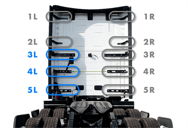 Lower Wind Cab Fairing Support Brackets Set 3L 4L 5L Driver 2025 2026 Volvo VNL New