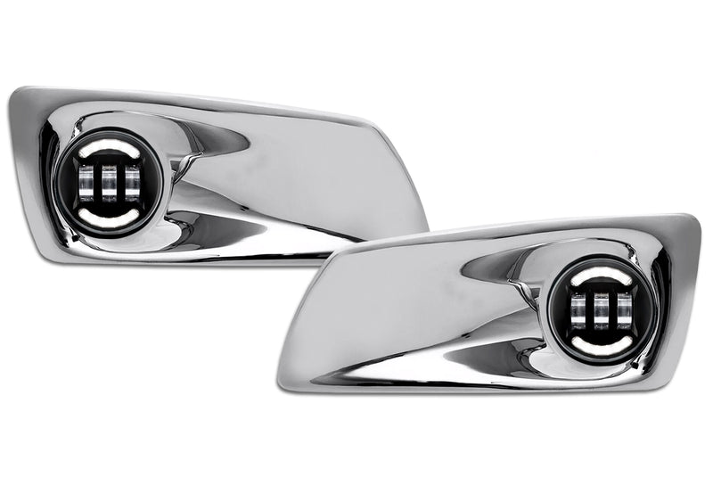 Fog Light Bezels Chrome Plastic & Black Full LED Fog Lights Set Kenworth T660