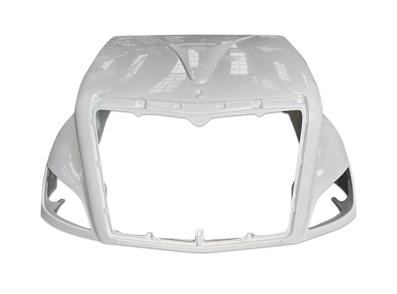 Fiberglass Long Hood Modified Style w/LED Black Headlights & Chrome Mirrors Set 2014-2022 Peterbilt 579