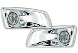 Fog Light Bezels Chrome w/ Built-in Light Strip & Fog Lights Set Kenworth T660