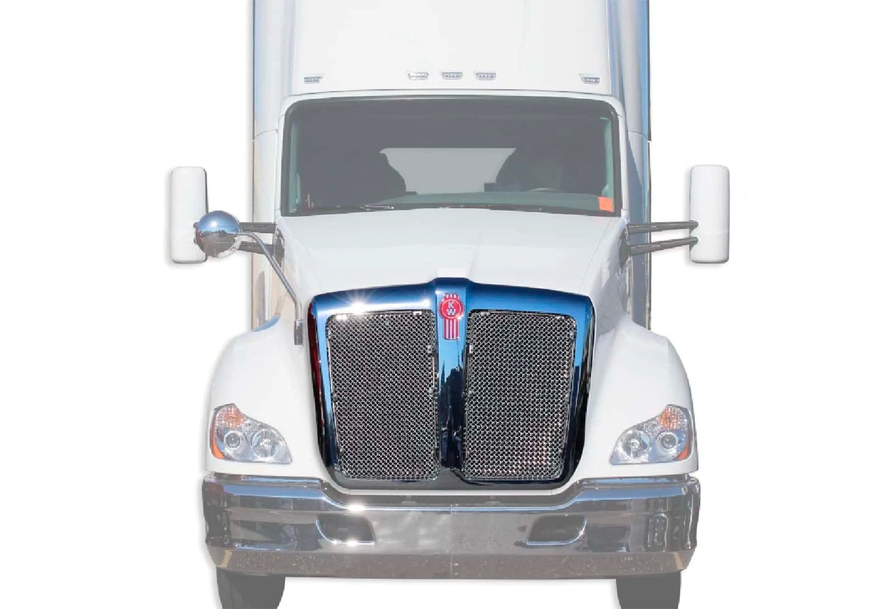 Chrome Front Grille With Bug Screen For Kenworth T680 Next Gen
