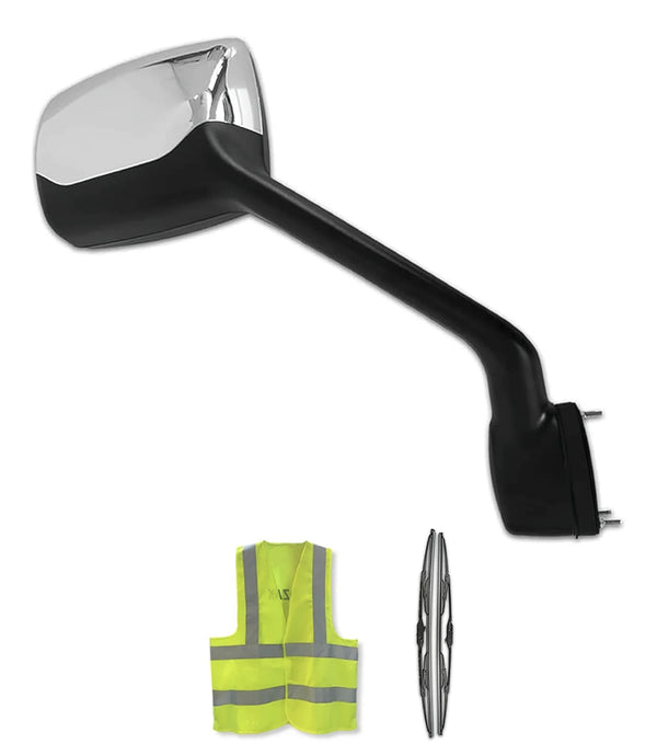Hood Mirror Chrome Passenger Peterbilt 587