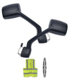 Hood Mirrors Black Set Peterbilt 587