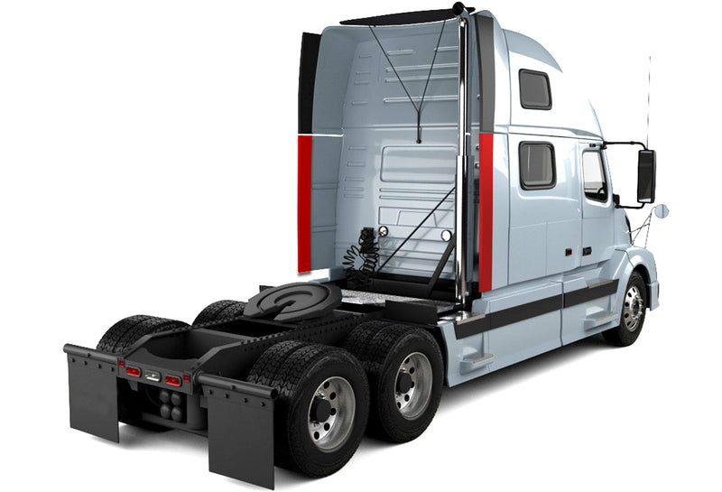 Lower Wind Cab Cabin Fairing Extensions Air Deflector Set 2004-2017 Volvo VNL