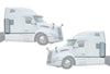 Cabin Lower Sleeper Fairing Extenders Aluminum Set 2022+ Peterbilt 579