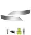 Top Bumper Fins Stainless Steel Set 14" / 16" Bumper 2008-2017 Freightliner Cascadia 125 113
