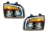 Headlights Full LED Performance Black Housing Set Kenworth T880