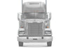 Headlights Bezels Chrome with 12" Clear/White LED Light Strip Bar 2 Pcs For Freightliner FLD Classic XL - 