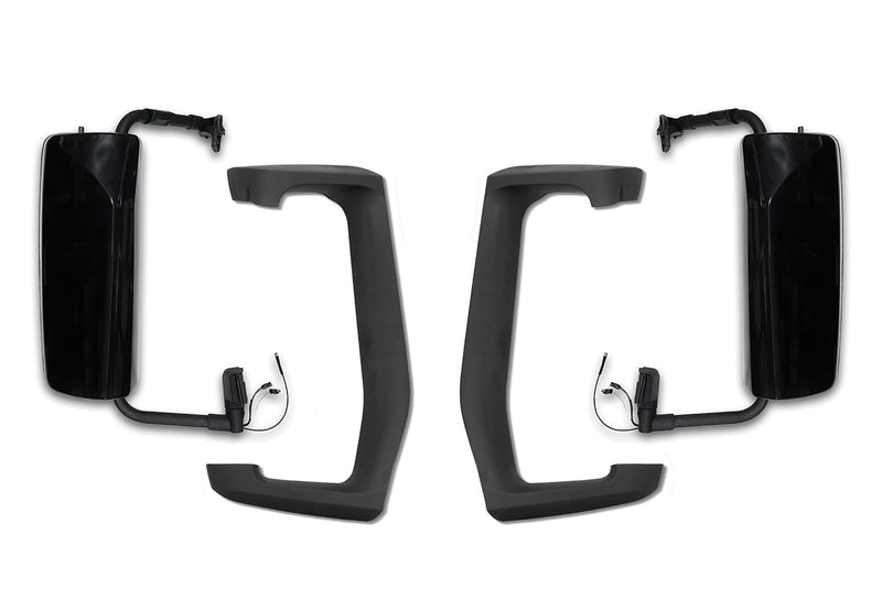 Side View Door Mirrors Power Heated Black Set Volvo 2004+ VNL VNM VNX