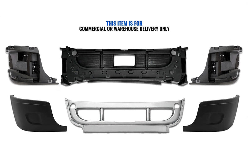Bumper Set without Fog Light Holes 6 Pcs 2008-2017 Freightliner Cascadia 125 113