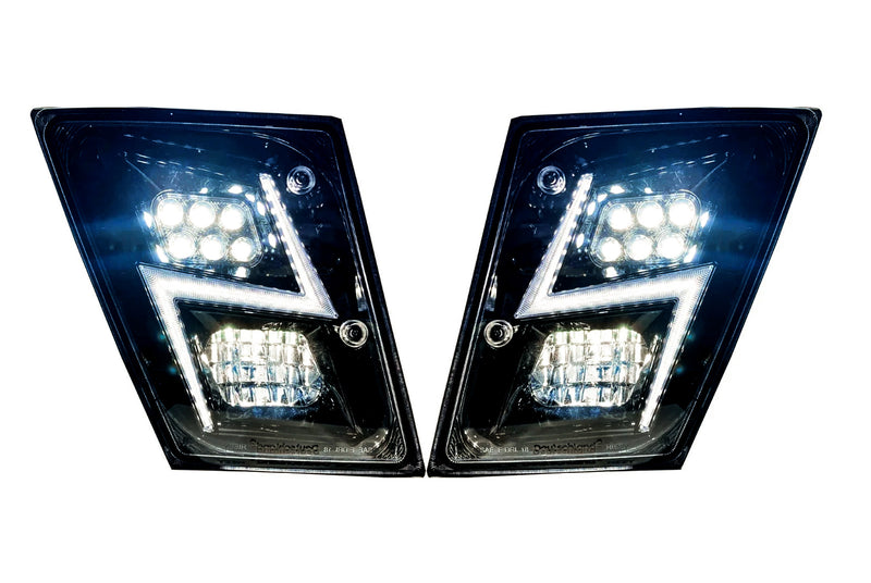 Fog LED Lights Black Set 2004-2017 Volvo VNM VNL VT