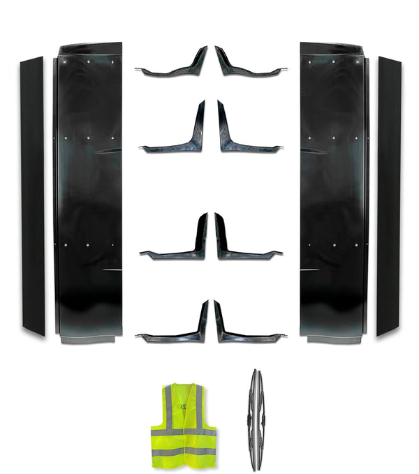 Lower Wind Fairings Cab Panel w/Extenders & w/Brackets Set International LT625