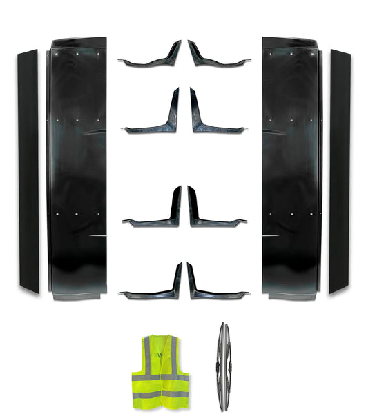 Lower Wind Fairings Cab Panel w/Extenders & w/Brackets Set International LT625