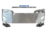 16" Bumper Steel w/Fog Lamp Hole + LED Fog Light Set Black 2018+ Freightliner Cascadia