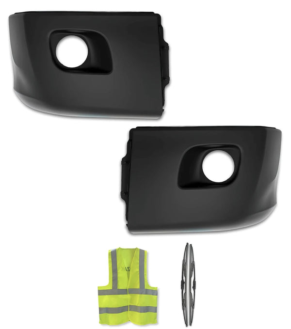 Bumper Corners Plastic with Fog Hole Set 2013-2021 Peterbilt 579