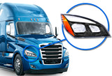 Faro delantero LED completo con carcasa negra para pasajeros Freightliner Cascadia 126 116 (2018+)