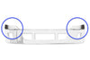 Top Bumper Fins Stainless Steel Set 14" / 16" Bumper 2008-2017 Freightliner Cascadia 125 113