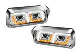 Headlights LED DRL Dual Chrome Set Freightliner Classic