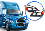 Juego de faros delanteros LED completos con carcasa negra para Freightliner Cascadia 126 116 (2018+)