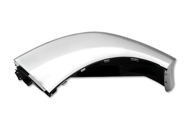Bumper Corner No Fog Hole Chrome Driver 2013-2021 Peterbilt 579