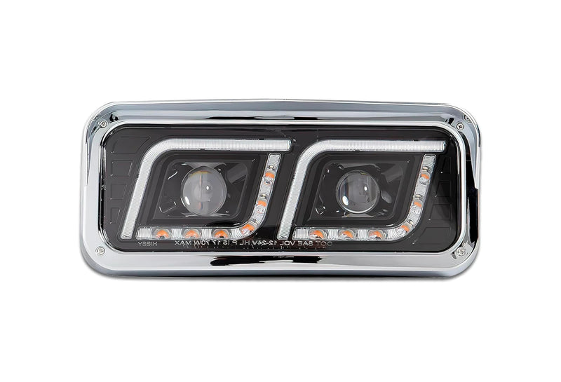 Headlight LED Black Driver Western Star 6900 4900 4800