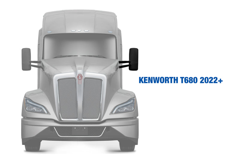 Door Mirror Black Driver 2022+ Kenworth T680 New Gen