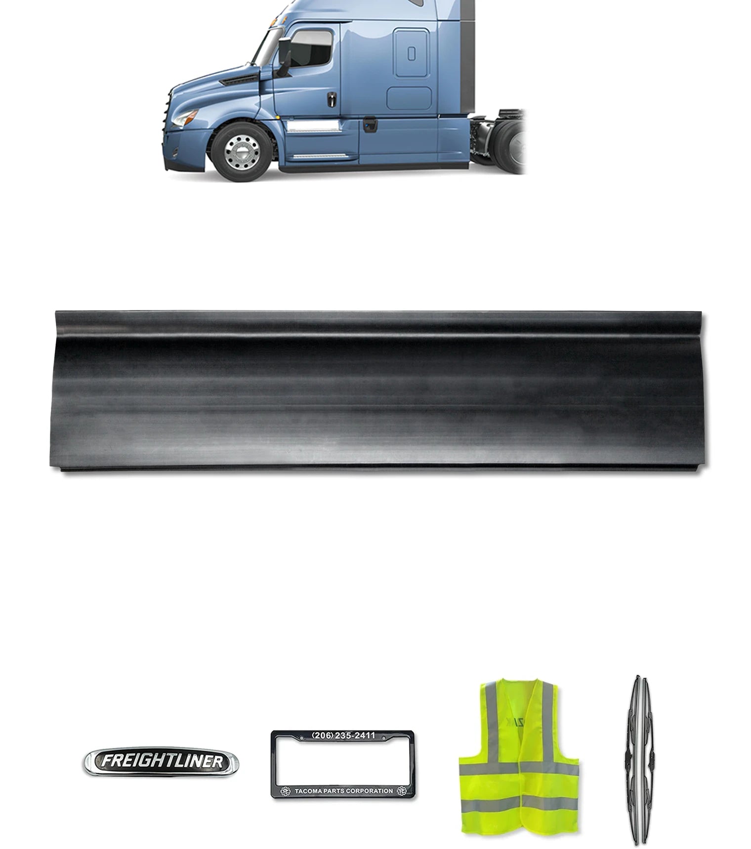 Rear Panel Stripe Short Driver 2018+ Freightliner Cascadia