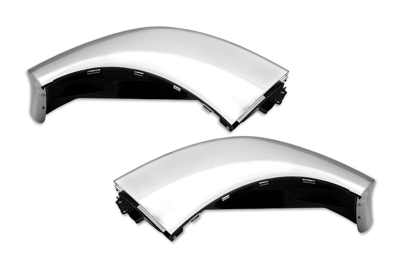 Bumper Corners with Fog Hole Chrome Set 2013-2021 Peterbilt 579