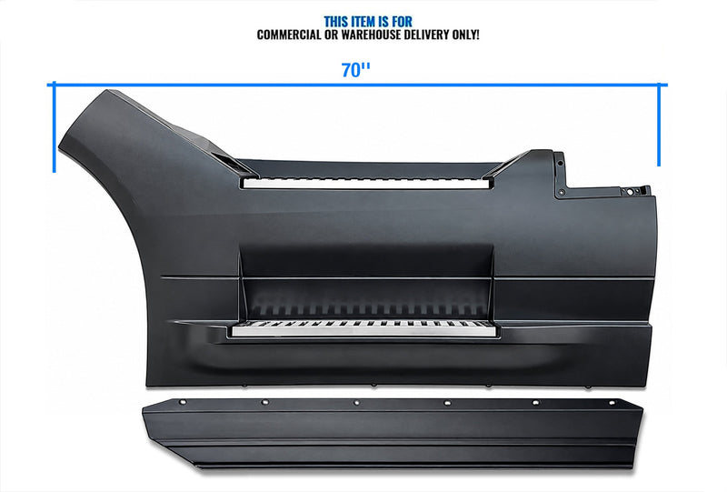 70" Fairing Panel Front Step with Rubber Stripe Driver 2018+ Volvo VNL