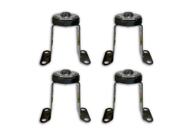 Latches & Brackets fit 22.5" Wheel Covers for Semi Truck (drive axle), Twist & Lock 4 Pcs