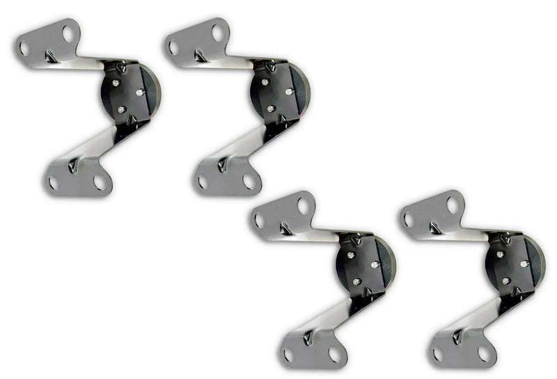 Latches & Brackets fit 22.5" Wheel Covers for Semi Truck (drive axle), Twist & Lock 4 Pcs