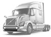Center Middle Bumper Plastic w/ Chrome Trim &  Brackets 2016-2017 Volvo VNL