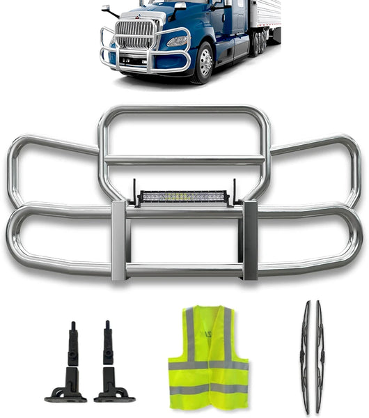 Front Steel Grille Deer Guard Herd 300 2007-2025 International LT LT625