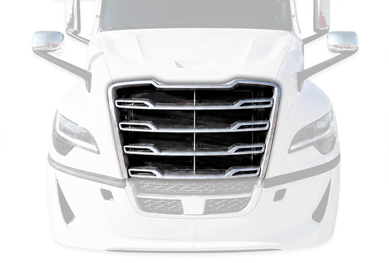 Front Chrome Grille With Bug Screen 2025 2026 Freightliner Cascadia
