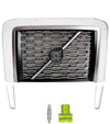Chrome Grille with Bug Screen & Surround Bug Shield Deflector 2018-2024 Volvo VNL