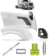 Hood Fender Fiberglass with Set accessories Passenger 2004-2017 Volvo VNL