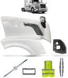 Hood Fender Fiberglass Passenger with Set 2004-2017 Volvo VNL