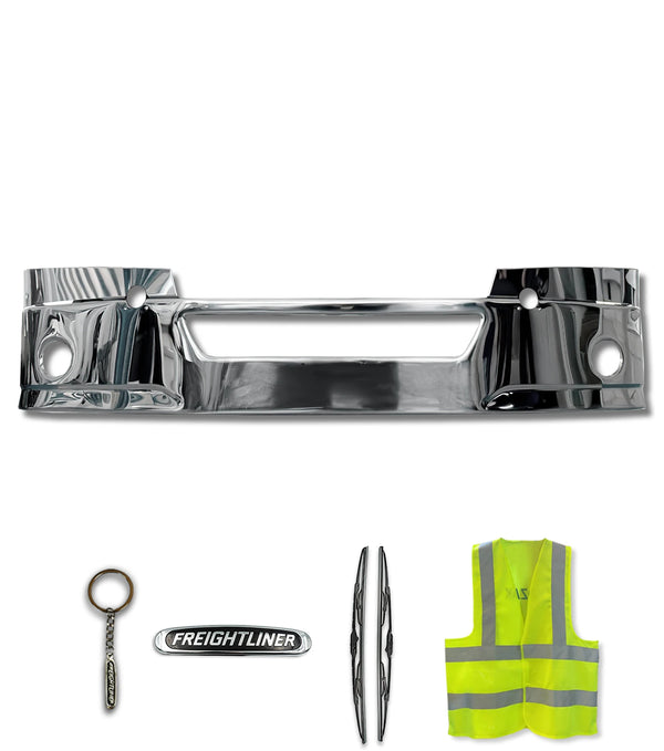 14" Front Bumper Chrome with Fog Light Holes 2018+ Freightliner Cascadia 126