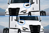 Long Air Intake Bezel Assembly w/Black Covers Set 2025 2026 Freightliner Cascadia