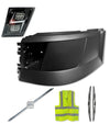 Bumper Corner w/ Fog Hole & LED Fog Light Black Housing Driver 2004-2015 Volvo VNL