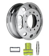 Forged Aluminum Wheel 22.5" x 8.25" 10 Lug on 285.75 mm Semi-Polished