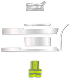 Front Panel Stripes Chrome Trim Set for Passenger Side (5R, 6R, 7R, 8R, 9R)  2004-2017 Volvo VNL