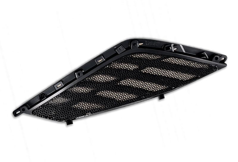 Side Hood Grille Vent Black with Chrome Stripe Passenger 2025+ Volvo VN VNL New