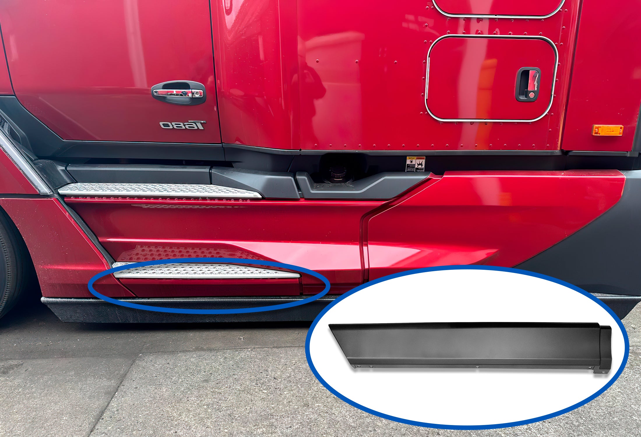 K.t様 Under Step Door Fairing Panel Driver 2022+ Kenworth T680 Next Gen